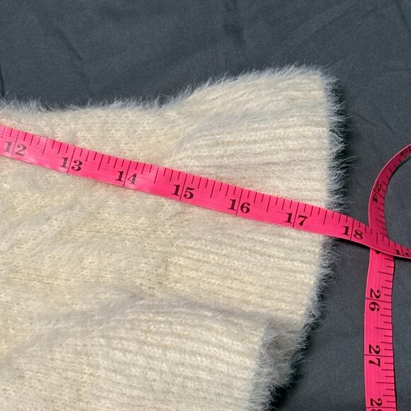 Anthropologie Poncho Style Cream Colored Women's Sweater - Picture 13 of 15